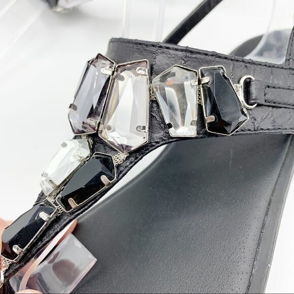 Kenneth Cole Reaction Black Crystal Thong Sandal - Picture 7 of 12